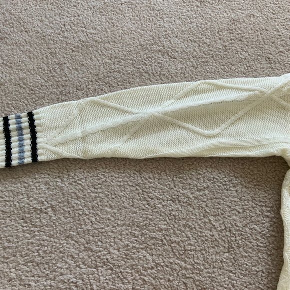 (NEVER WORN) Letter Patched Knit Pattern Sweater - Picture 4 of 7